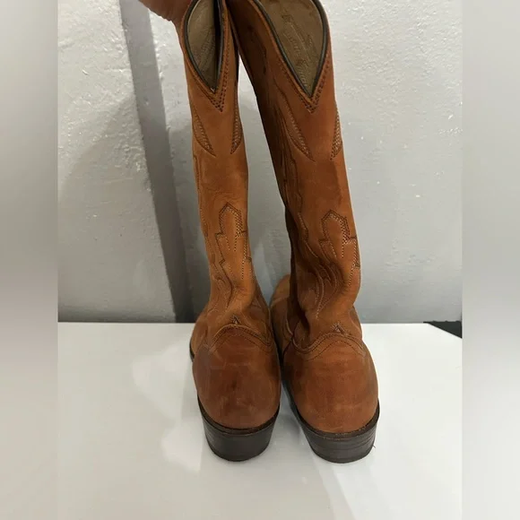 Vintage Dan Post Mens Marlboro Leather Cowboy Western Rancher Boots Size 9.5 - Picture 4 of 8